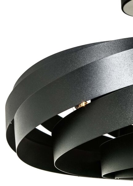 Zuma Line 1131 - Lampadario a sospensione con supporto rigido VENTO 4xE27/40W/230V nero