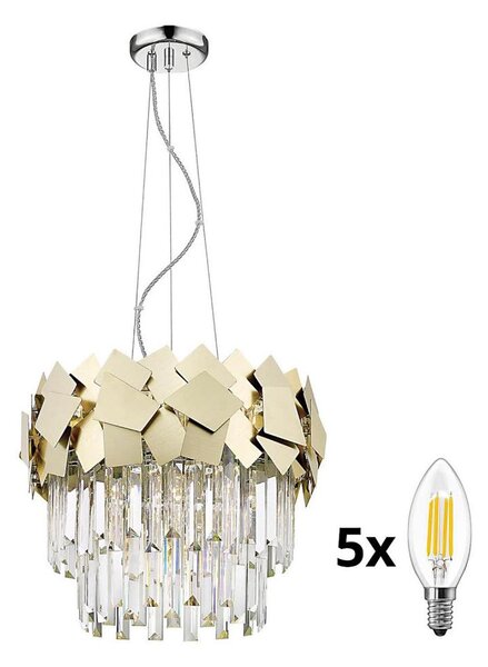 Brilagi - LED Lampadario di cristallo a sospensione MIRAGE 5xE14/40W/230V