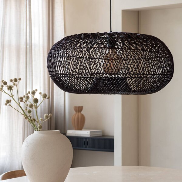 Good & Mojo Lampada a sospensione Arizona, dimmerabile, Rosso, Soggiorno / Sala da pranzo, Legno, Design, Lampada a sospensione