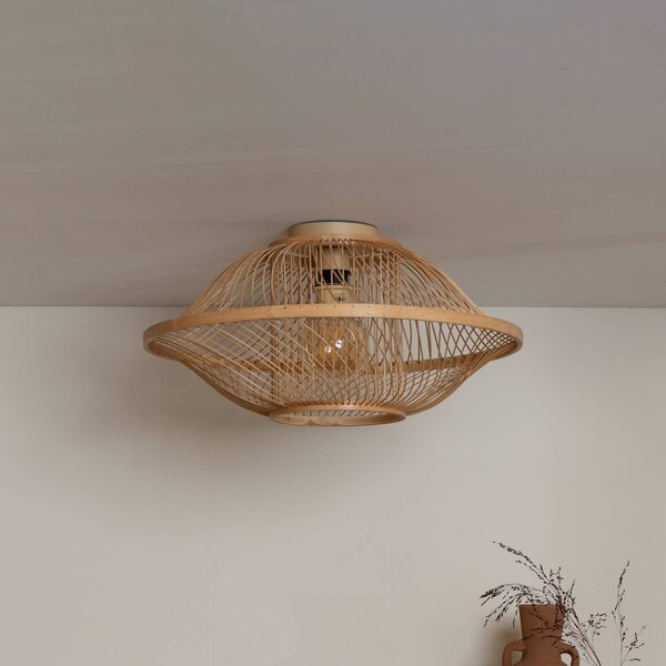 Good & Mojo Plafoniera soffitto Maui, dimmerabile, Legno chiaro, Soggiorno / Sala da pranzo, bambù, Design, Plafoniera