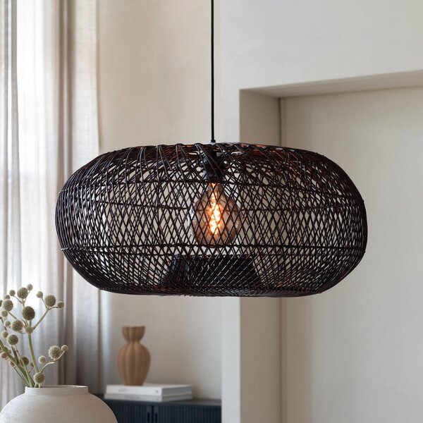 Good & Mojo Lampada a sospensione Arizona, dimmerabile, Rosso, Soggiorno / Sala da pranzo, Legno, Design, Lampada a sospensione