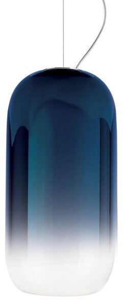 Lampada a sospensione Artemide, Gople, dimmerabile, Blu, Soggiorno, Vetro, Design