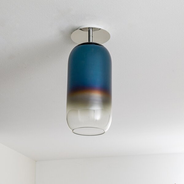 Plafoniera Artemide, Gople, dimmerabile, Blu, Soggiorno, Vetro, Design