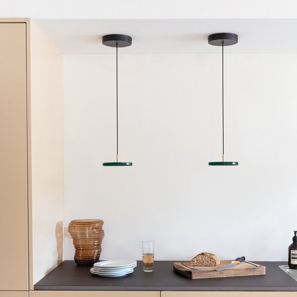 Lampada a sospensione UMAGE, Asteria Micro V2, dimmerabile, Verde, Soggiorno, Metallo, Scandinavo
