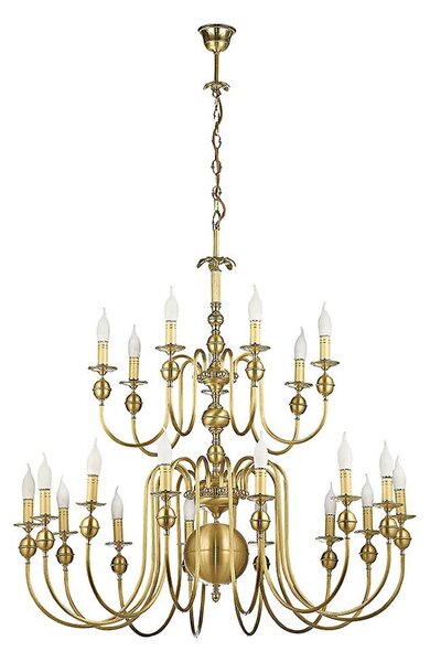 Jupiter 879 CE 21 - Lampadario a sospensione CEZAR II 21xE14/40W/230V ottone opaco