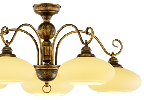 Jupiter 399 - BO-5-PL - Lampadario fisso BOLERO 5xE27/60W/230V