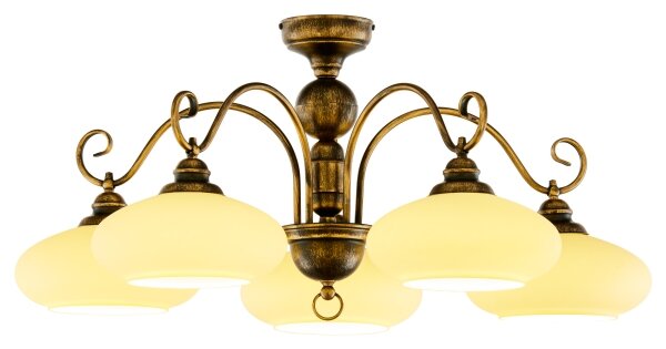 Jupiter 399 - BO-5-PL - Lampadario fisso BOLERO 5xE27/60W/230V