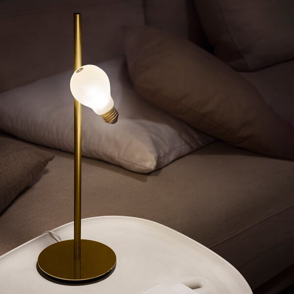 Lampade da tavolo Slamp, Idea, Dorato / Ottone, Soggiorno, Metallo, Design