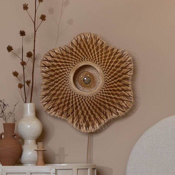 Good & Mojo Applique da parete Madura, Legno chiaro, Soggiorno / Sala da pranzo, bambù, Design, Applique