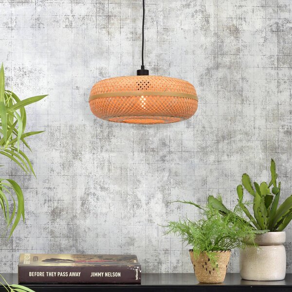 Good & Mojo Lampada a sospensione Palawan, dimmerabile, Legno chiaro, Soggiorno / Sala da pranzo, bambù, Design, Lampada a sospensione