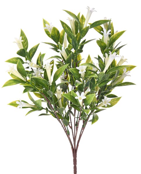 6 Mini Cespuglio Artificiali con Bouvardia Altezza 50 cm Verde