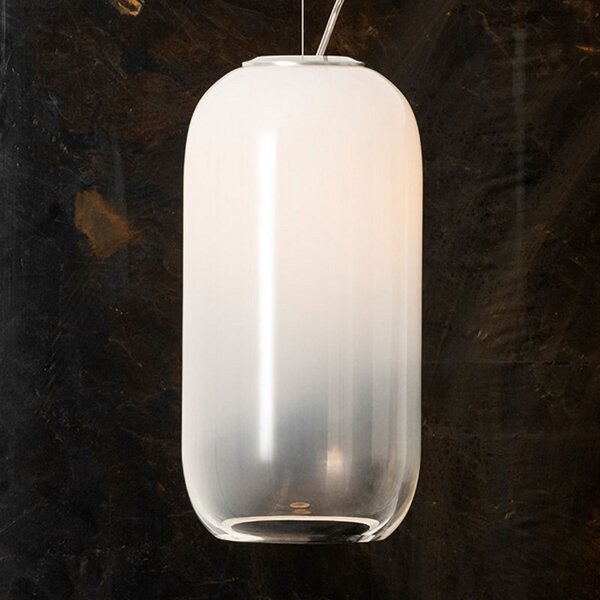 Lampada a sospensione Artemide, Gople Mini, dimmerabile, Bianco, Soggiorno, Vetro, Design