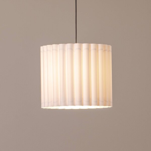 Lampada a sospensione Aria Duolla, dimmerabile, Bianco / Opale, Soggiorno / Sala da pranzo, Tessuto / Stoffa / Seta, Lampada a sospensione