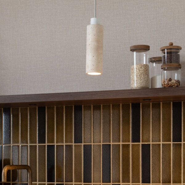 It's about RoMi Lampada a sospensione Tivoli, dimmerabile, Bianco / Opale, Soggiorno / Sala da pranzo, Pietra, Design, Lampada a sospensione