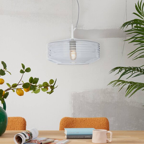 It's about RoMi Lampada a sospensione Verona, dimmerabile, Chiaro / Trasparente, Soggiorno / Sala da pranzo, Vetro, Design, Lampada a sospensione