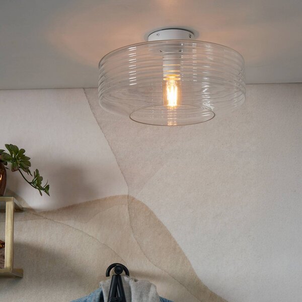 It's about RoMi Plafoniera soffitto Verona, dimmerabile, Chiaro / Trasparente, Soggiorno / Sala da pranzo, Vetro, Design, Plafoniera