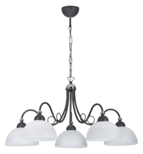 Jupiter 1491 - Lampadario a sospensione con catena SAGA 5xE27/60W/230V