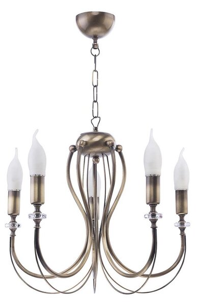 Jupiter 1634 - Lampadario su filo MELANI 5xE14/40W/230V patina ottone