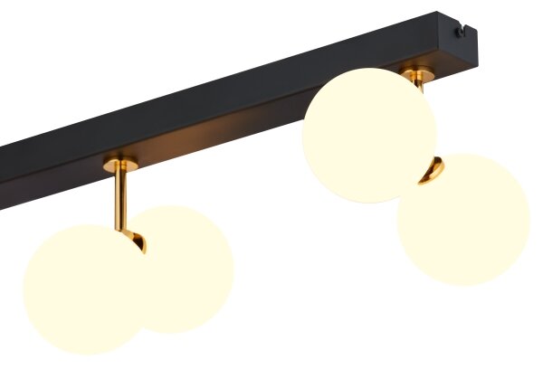 Jupiter 1920 - Surface-mounted lampadario LUNA 6xG9/40W/230V nero/ottone
