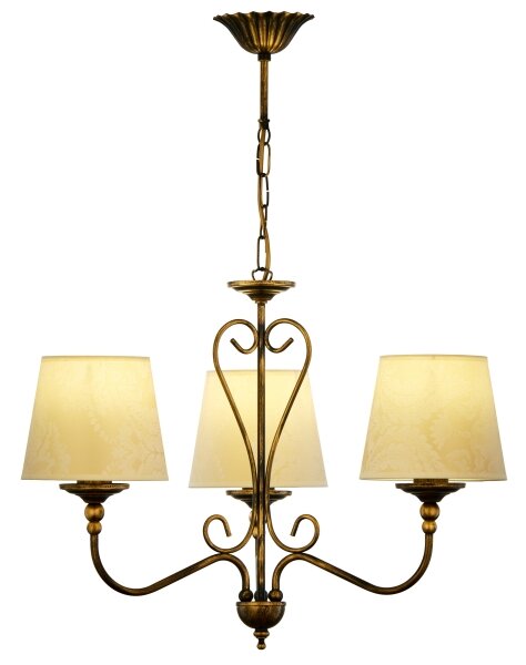 Jupiter 1750 - Lampadario a sospensione con catena SOFIA 3xE27/60W/230V