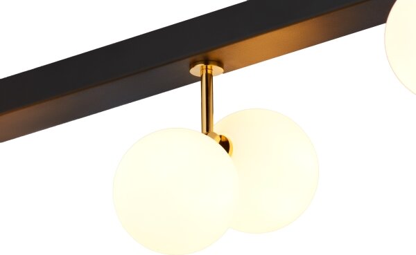 Jupiter 1920 - Surface-mounted lampadario LUNA 6xG9/40W/230V nero/ottone