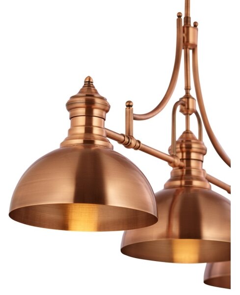 Jupiter 1791 - PT3 - Lampadario a stelo PLATINO 3xE27/60W/230V rame
