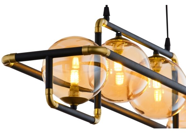 Jupiter 1983 - Lampadario a sospensione con filo ZAFRA 4xG9/10W/230V nero/beige