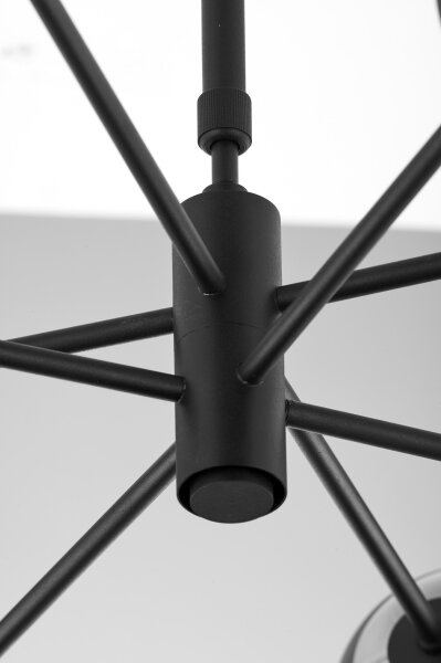 Jupiter 1994 - Lampadario a sospensione con supporto rigido MOKA 4xGU10/10W/230V + 4xG9/10W/230V nero/beige