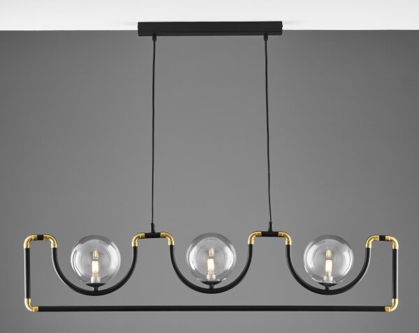 Jupiter 1990 - Lampadario a sospensione con filo HANZA 3xG9/10W/230V nero/oro