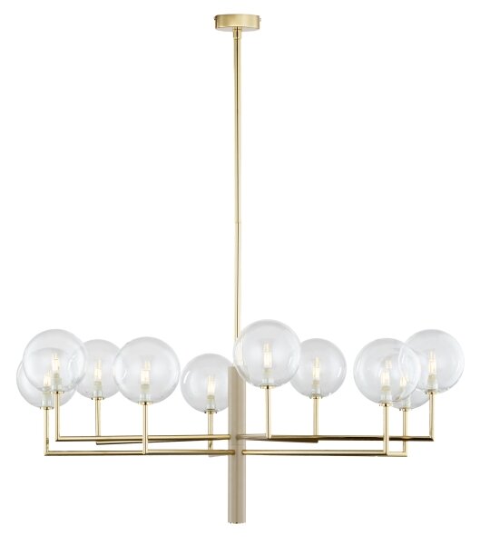 Jupiter 1976 - Lampadario a sospensione con supporto rigido FEME 10xG9/10W/230V oro