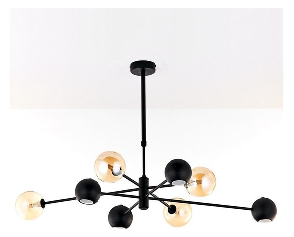 Jupiter 1994 - Lampadario a sospensione con supporto rigido MOKA 4xGU10/10W/230V + 4xG9/10W/230V nero/beige
