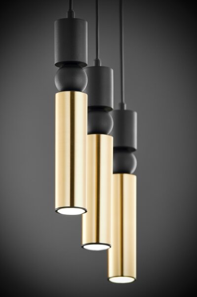 Jupiter 2007 - Lampadario a sospensione con filo ALAS 3xGU10/10W/230V oro/nero