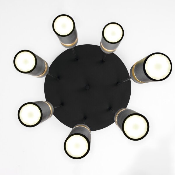 Jupiter 2015 - Lampadario a sospensione con filo ALAS 7xGU10/10W/230V nero/oro