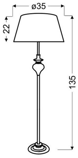 Lampada da terra GILLENIA 1xE27/60W/230V nero