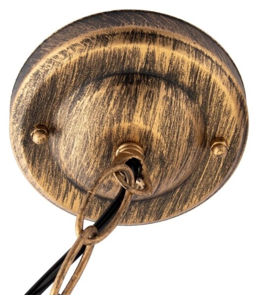 Lampadario su catena da esterno 1xE27/60W/230V dorato IP44