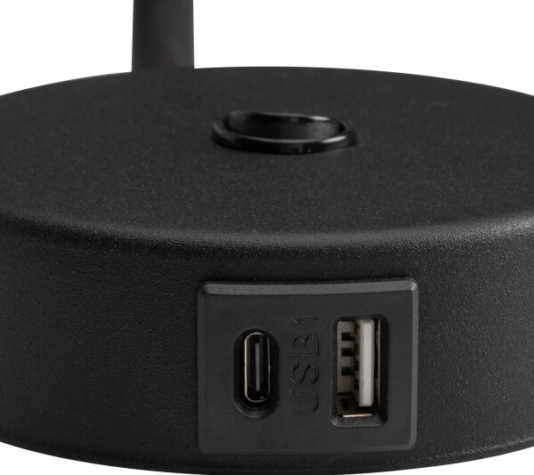 Lampada da parete con USB port LAGOS 1xG9/3W/5V nero