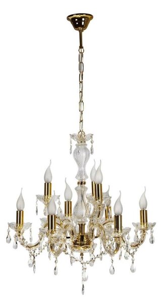 Lampadario a sospensione con catena MARIA TERESA 9xE14/40W/230V