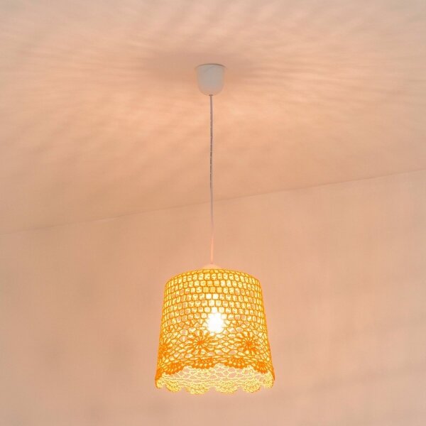 Lampadario a sospensione per bambini NONNA 1xE27/60W/230V rosa
