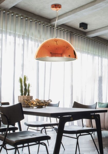 Lampadario a sospensione con filo DORADA 1xE27/60W/230V rame