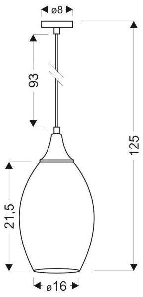 Lampadario a sospensione con filo CELIA 1xE27/60W/230V