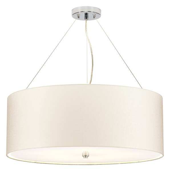 Lampadario Contemporaneo Pearce Acciaio Cromo Lucido 5 Luci E27