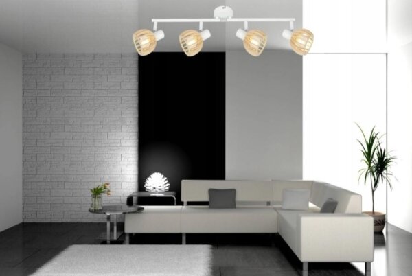 Faretto ATARRI 4xE14/25W/230V bianco/beige