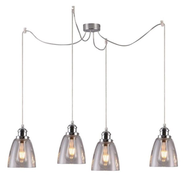 Lampadario a sospensione con filo VOICE 4xE27/40W/230V ragno
