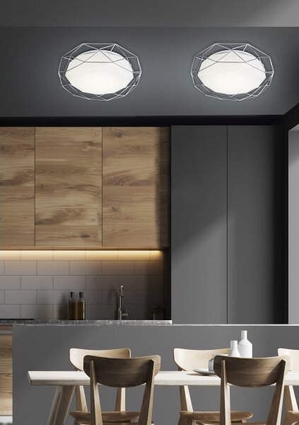 Plafoniera LED SVEN LED/24W/230V diametro 43 cm cromo lucido