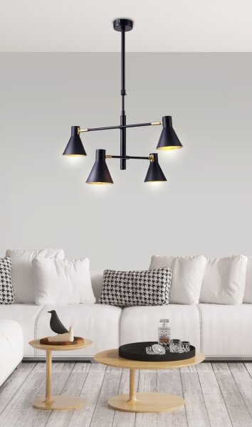 Lampadario a sospensione con supporto rigido LESS 4xE14/40W/230V
