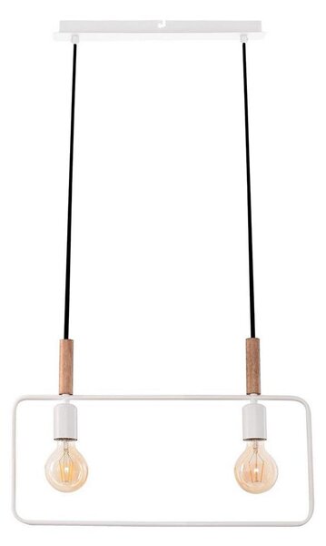 Lampadario a sospensione con filo FRAME 2xE27/60W/230V bianco