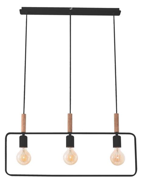 Lampadario a sospensione con filo FRAME 3xE27/60W/230V nero