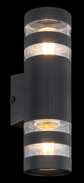 Globo 78260S - Applique da parete HAYES 2xE27/10W/230V nero