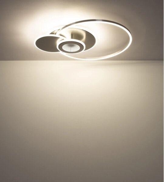 Globo 68278-24 - LED dimmerabile plafoniera BELTRAN LED/24W/230V argento + telecomando