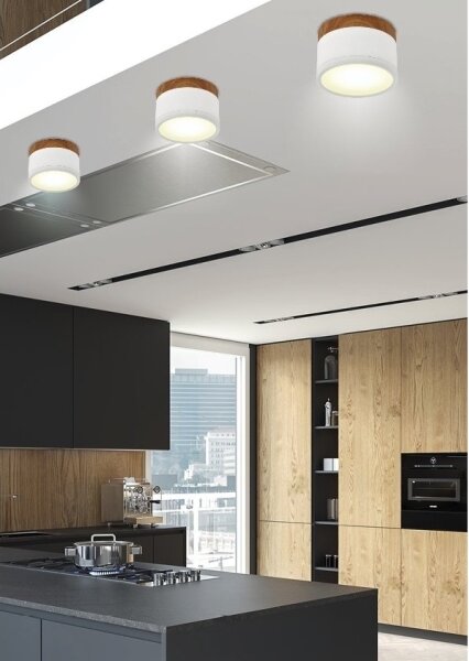 Plafoniera LED TUBA LED/9W/230V bianco/beige